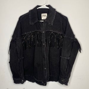 ZARA Fringe Shacket